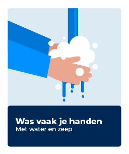 Illustratie - was vaak je handen met water en zeep