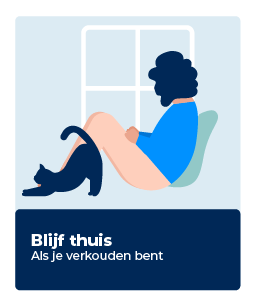 Illustratie - blijf thuis als je verkouden bent