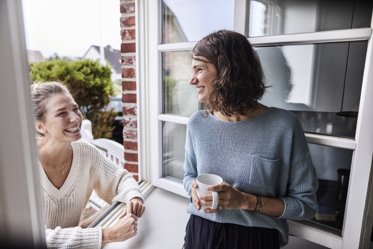 Koffie drinken met de buurvrouw