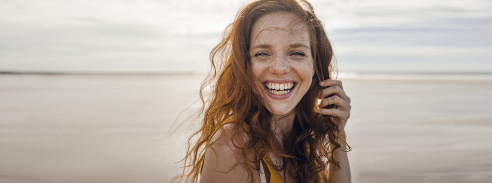 vrouw op het strand