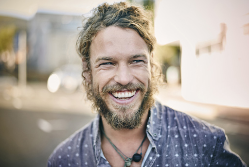 man met baard