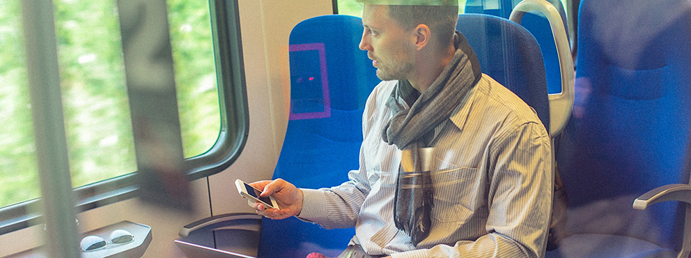man in de trein